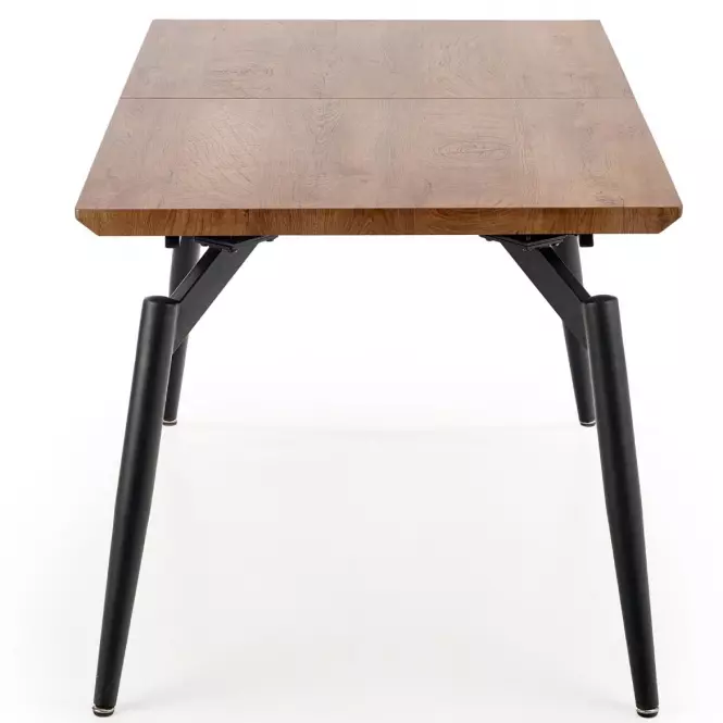 Rozkladací stôl Cambell 140/180x80cm Mdf/Oceľ – Dub Naturalny/Čierna