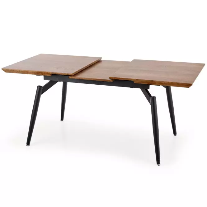 Rozkladací stôl Cambell 140/180x80cm Mdf/Oceľ – Dub Naturalny/Čierna