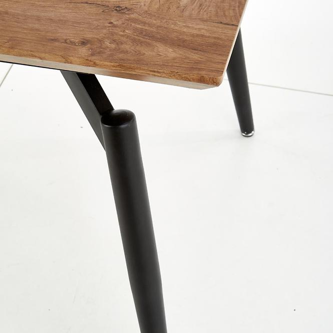 Rozkladací stôl Cambell 140/180x80cm Mdf/Oceľ – Dub Naturalny/Čierna,7