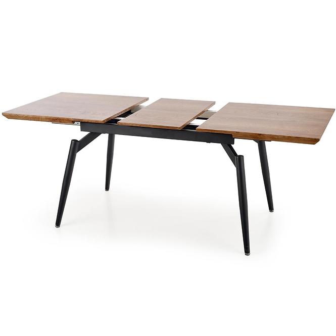 Rozkladací stôl Cambell 140/180x80cm Mdf/Oceľ – Dub Naturalny/Čierna