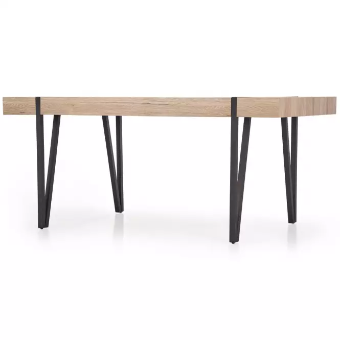 Stôl Yohann 170 Mdf/Oceľ – Dub San Remo/Čierna
