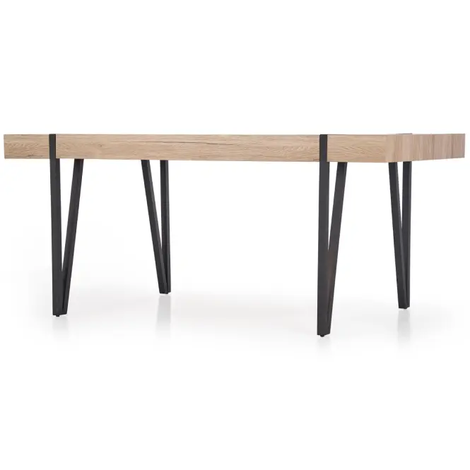 Stôl Yohann 170 Mdf/Oceľ – Dub San Remo/Čierna,2
