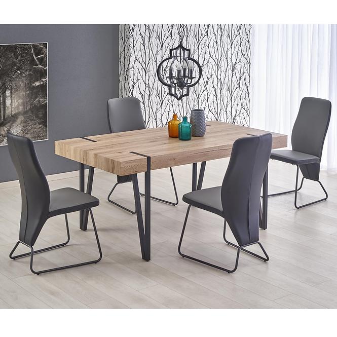 Stôl Yohann 170 Mdf/Oceľ – Dub San Remo/Čierna