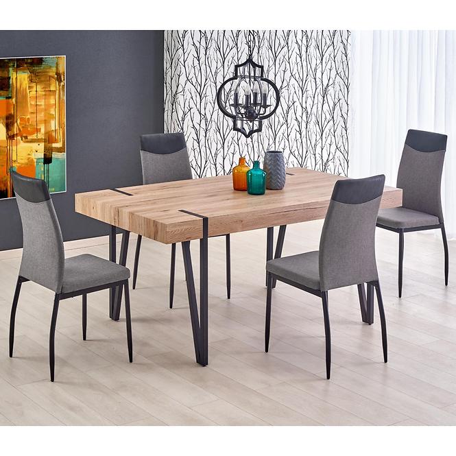 Stôl Yohann 170 Mdf/Oceľ – Dub San Remo/Čierna