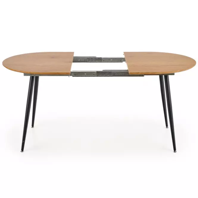Rozkladací stôl Colorado 120/160x80cm Mdf/Oceľ – Dub Zlatá/Čierna