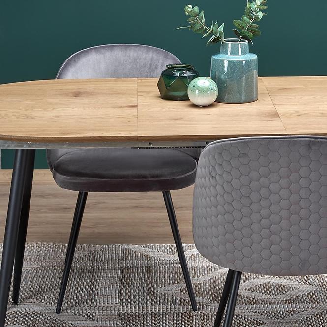 Rozkladací stôl Colorado 120/160x80cm Mdf/Oceľ – Dub Zlatá/Čierna