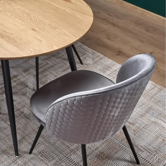 Rozkladací stôl Colorado 120/160x80cm Mdf/Oceľ – Dub Zlatá/Čierna,16