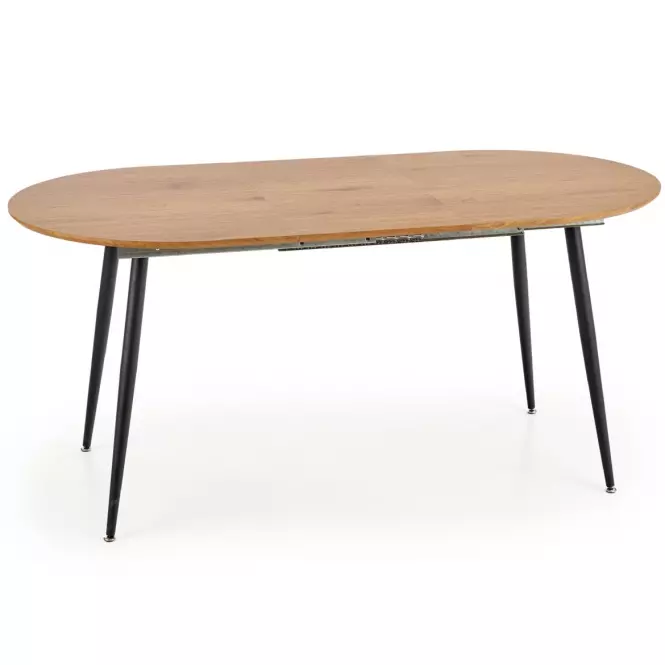 Rozkladací stôl Colorado 120/160x80cm Mdf/Oceľ – Dub Zlatá/Čierna