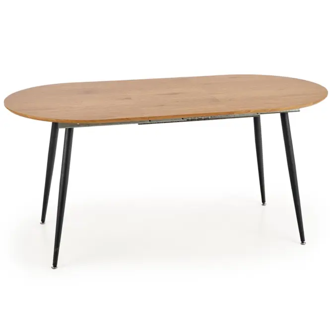 Rozkladací stôl Colorado 120/160x80cm Mdf/Oceľ – Dub Zlatá/Čierna,2