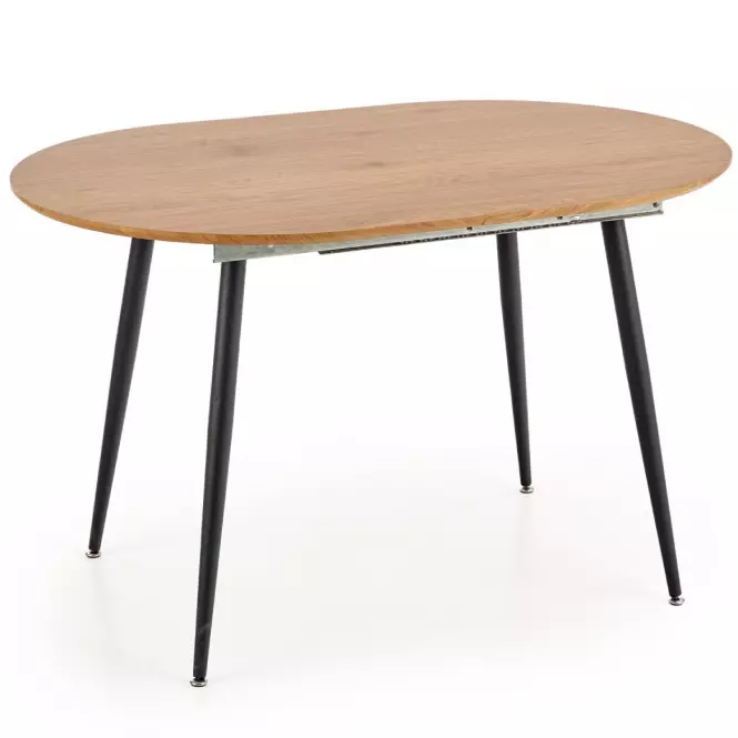Rozkladací stôl Colorado 120/160x80cm Mdf/Oceľ – Dub Zlatá/Čierna