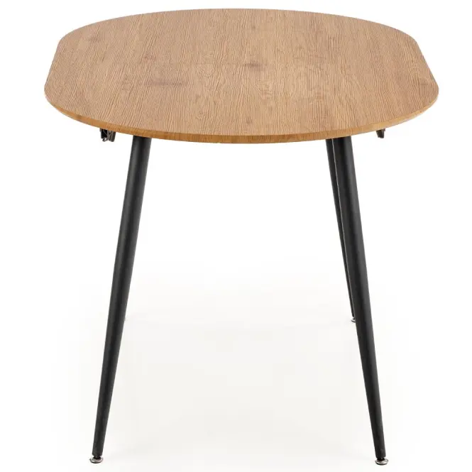 Rozkladací stôl Colorado 120/160x80cm Mdf/Oceľ – Dub Zlatá/Čierna,5