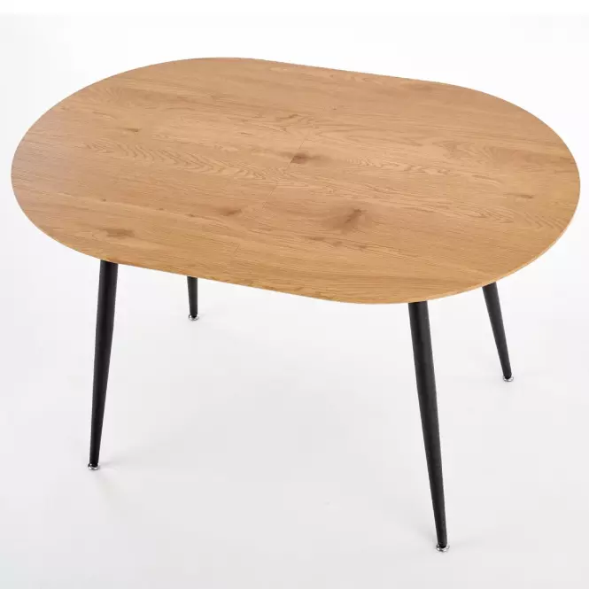 Rozkladací stôl Colorado 120/160x80cm Mdf/Oceľ – Dub Zlatá/Čierna