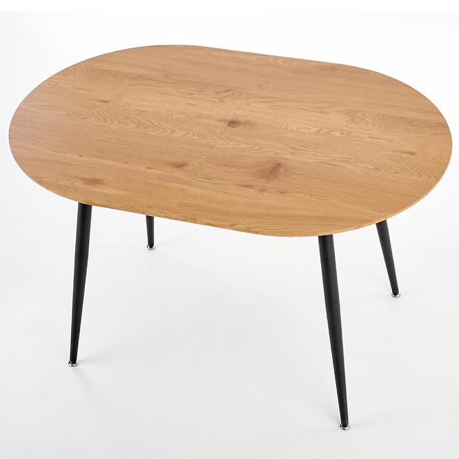 Rozkladací stôl Colorado 120/160x80cm Mdf/Oceľ – Dub Zlatá/Čierna