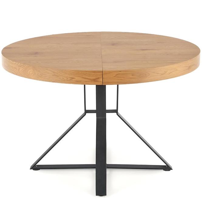 Rozkladací stôl Mercy 120/160x120cm Mdf/Oceľ – Dub Zlatá/Čierna