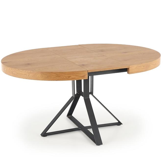 Rozkladací stôl Mercy 120/160x120cm Mdf/Oceľ – Dub Zlatá/Čierna,2