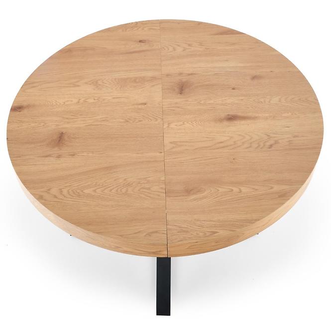 Rozkladací stôl Mercy 120/160x120cm Mdf/Oceľ – Dub Zlatá/Čierna,3