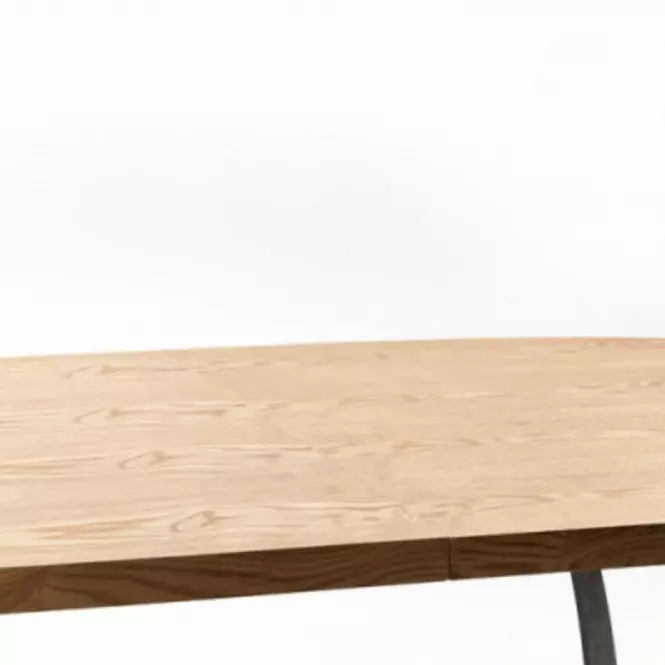 Rozkladací stôl Veldon 160/200x90cm Mdf/Oceľ – Dub Naturalny/Čierna