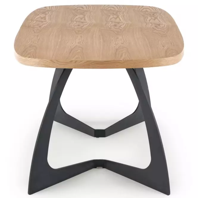 Rozkladací stôl Veldon 160/200x90cm Mdf/Oceľ – Dub Naturalny/Čierna