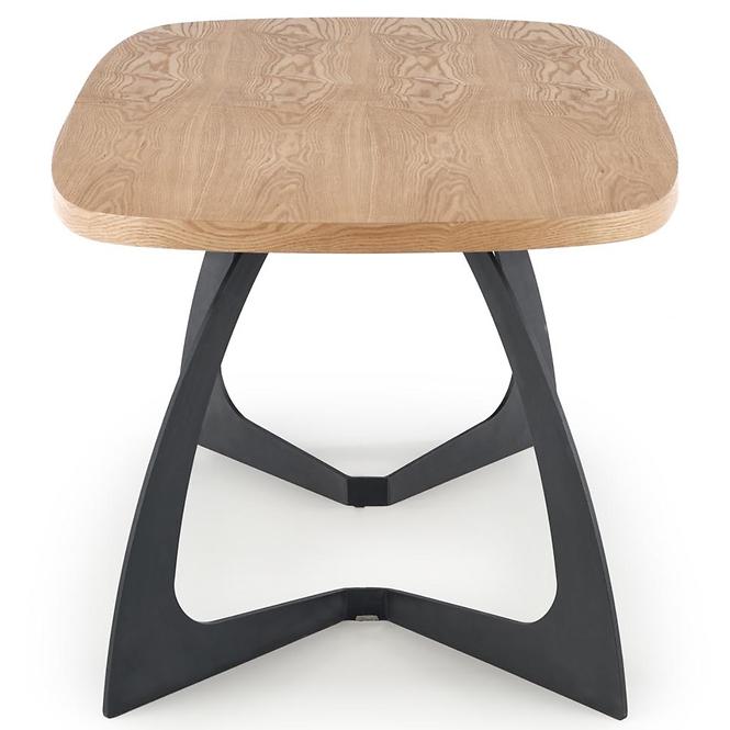 Rozkladací stôl Veldon 160/200x90cm Mdf/Oceľ – Dub Naturalny/Čierna