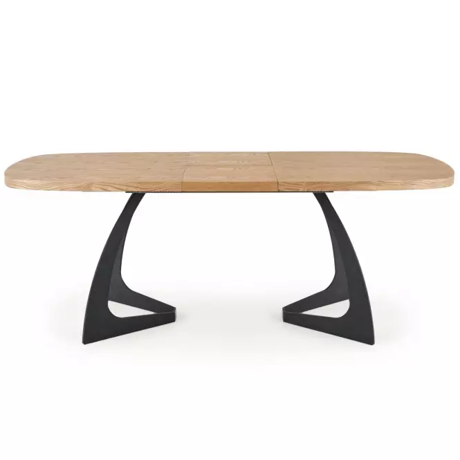 Rozkladací stôl Veldon 160/200x90cm Mdf/Oceľ – Dub Naturalny/Čierna