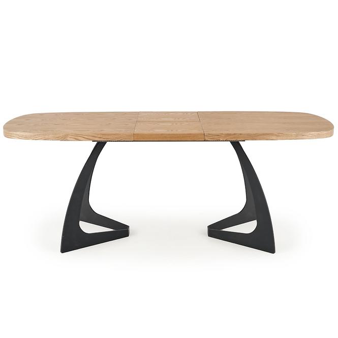 Rozkladací stôl Veldon 160/200x90cm Mdf/Oceľ – Dub Naturalny/Čierna