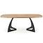 Rozkladací stôl Veldon 160/200x90cm Mdf/Oceľ – Dub Naturalny/Čierna,3