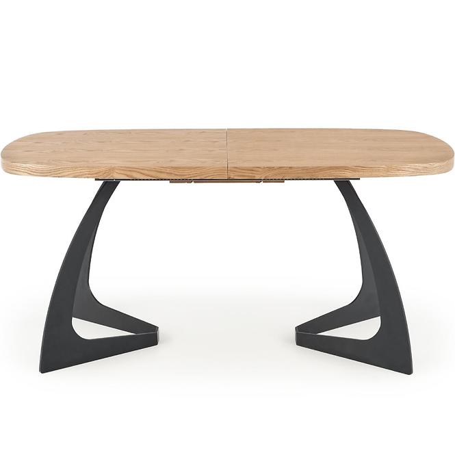 Rozkladací stôl Veldon 160/200x90cm Mdf/Oceľ – Dub Naturalny/Čierna