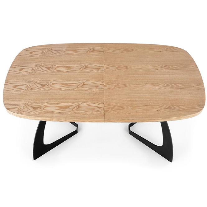 Rozkladací stôl Veldon 160/200x90cm Mdf/Oceľ – Dub Naturalny/Čierna,5