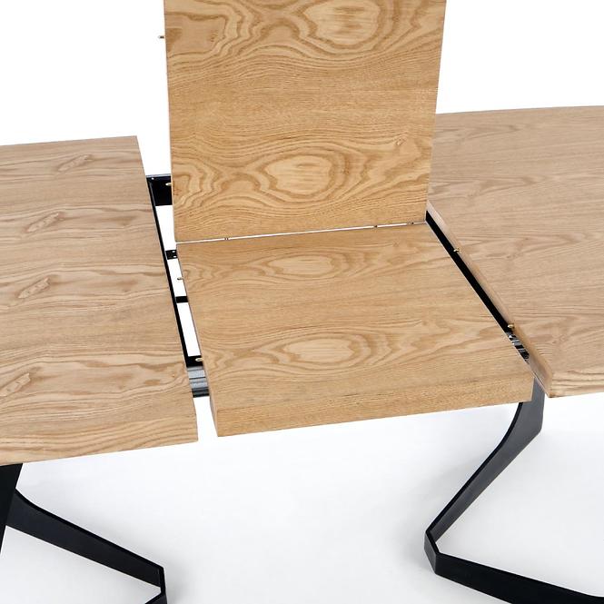 Rozkladací stôl Veldon 160/200x90cm Mdf/Oceľ – Dub Naturalny/Čierna