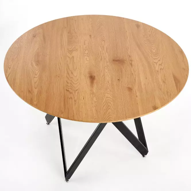 Stôl Mozambik 120 Mdf/Oceľ – Dub Zlatá/Čierna