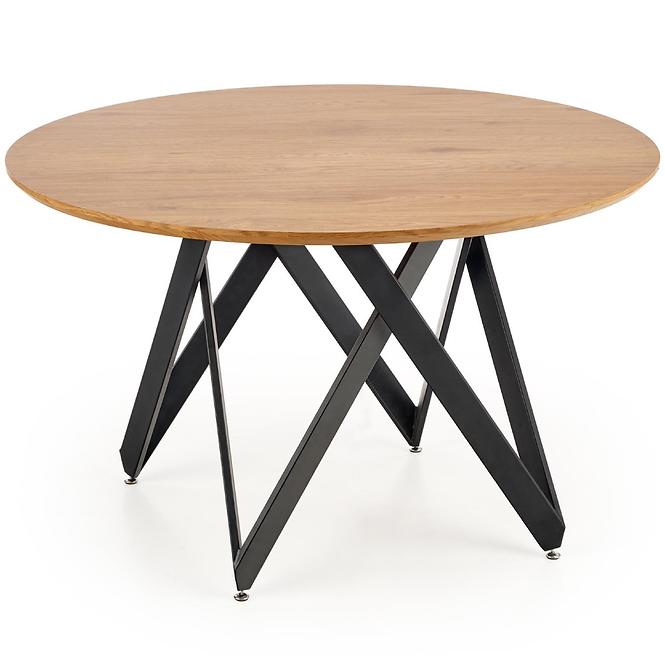 Stôl Mozambik 120 Mdf/Oceľ – Dub Zlatá/Čierna,3