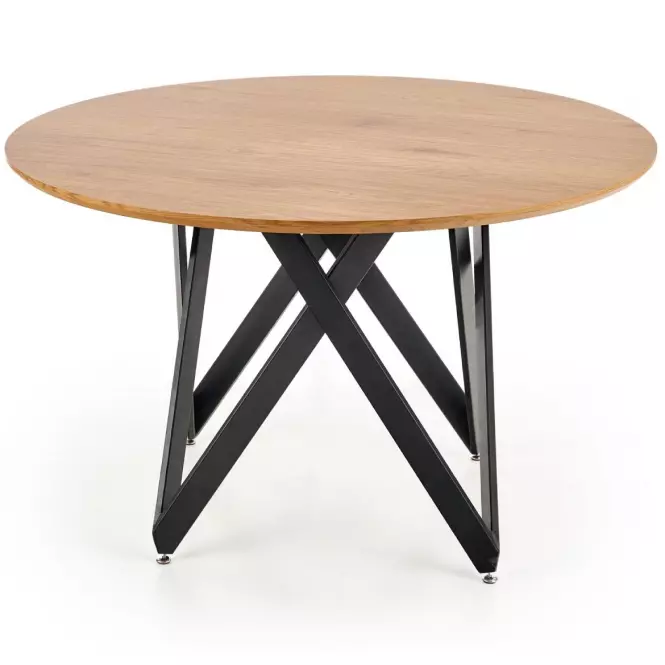Stôl Mozambik 120 Mdf/Oceľ – Dub Zlatá/Čierna