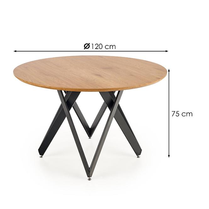 Stôl Mozambik 120 Mdf/Oceľ – Dub Zlatá/Čierna