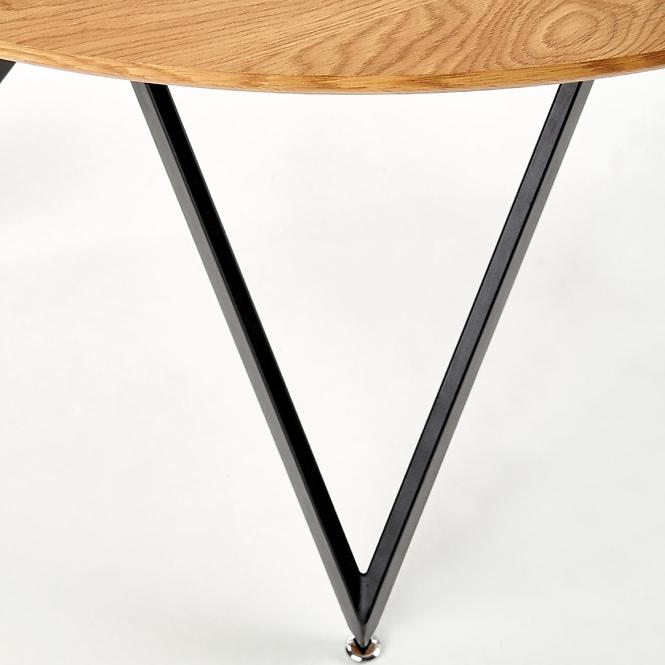 Stôl Mozambik 120 Mdf/Oceľ – Dub Zlatá/Čierna,7