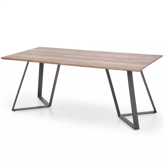 Stôl Calgary 180 Mdf/Oceľ – Orech Rustykalny/Čierna