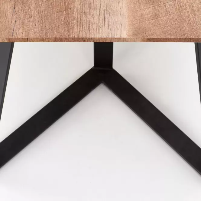 Stôl Calgary 180 Mdf/Oceľ – Orech Rustykalny/Čierna