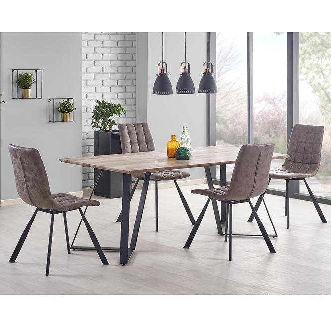 Stôl Calgary 180 Mdf/Oceľ – Orech Rustykalny/Čierna