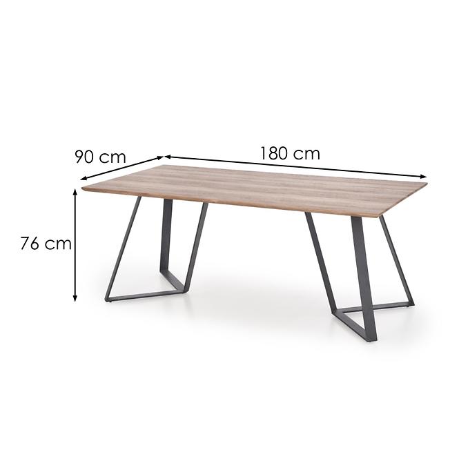 Stôl Calgary 180 Mdf/Oceľ – Orech Rustykalny/Čierna