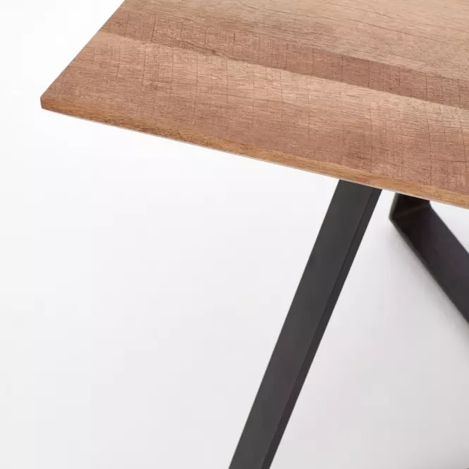 Stôl Calgary 180 Mdf/Oceľ – Orech Rustykalny/Čierna