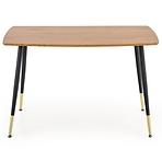 Stôl Tripolis 120x70 Mdf/Oceľ – Dub Zlatá/Čierna/Zlatá