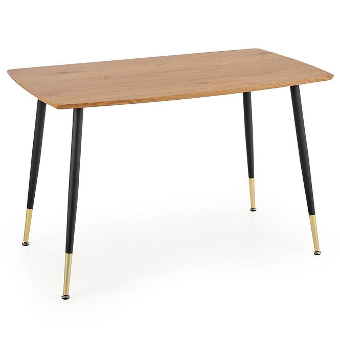 Stôl Tripolis 120x70 Mdf/Oceľ – Dub Zlatá/Čierna/Zlatá