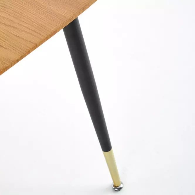 Stôl Tripolis 120x70 Mdf/Oceľ – Dub Zlatá/Čierna/Zlatá