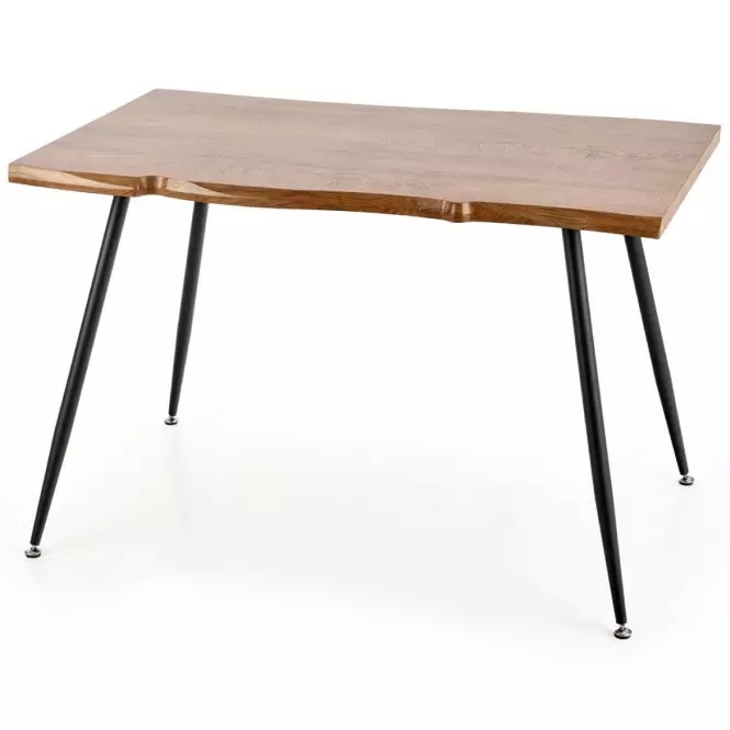 Stôl Larson 120x80 Mdf/Oceľ – Dub Naturalny/Čierna