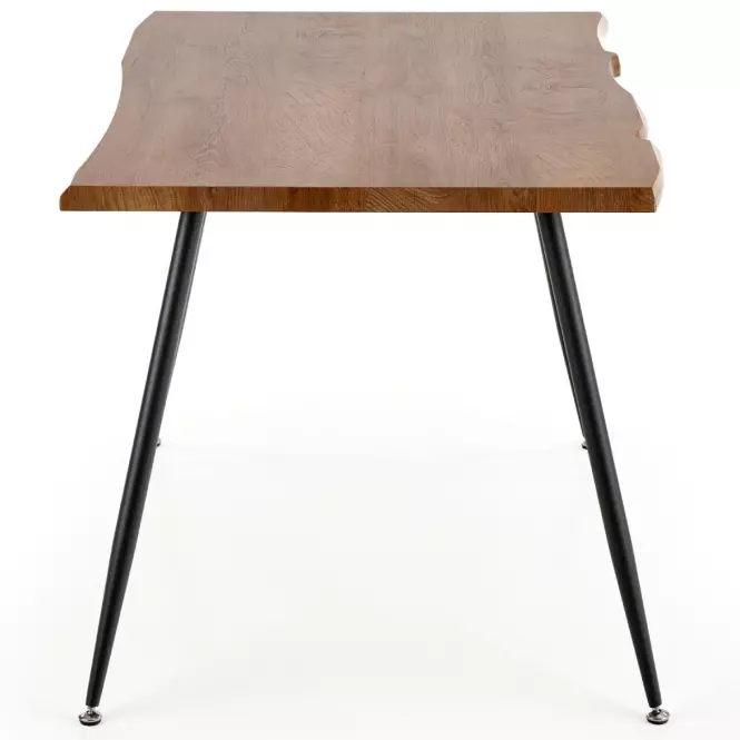 Stôl Larson 120x80 Mdf/Oceľ – Dub Naturalny/Čierna