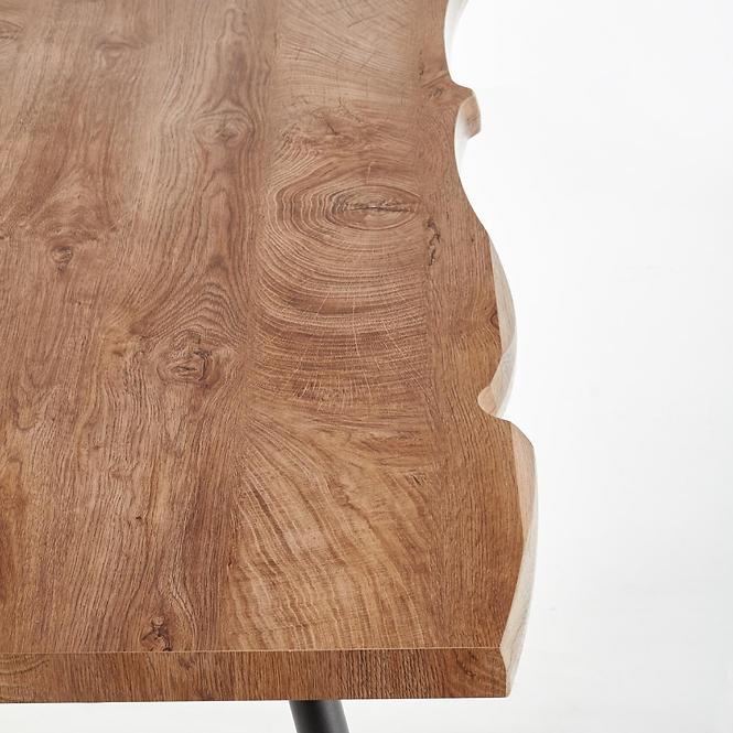 Stôl Larson 120x80 Mdf/Oceľ – Dub Naturalny/Čierna