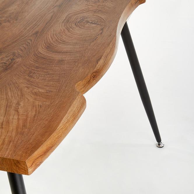Stôl Larson 120x80 Mdf/Oceľ – Dub Naturalny/Čierna