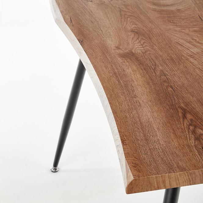 Stôl Larson 120x80 Mdf/Oceľ – Dub Naturalny/Čierna