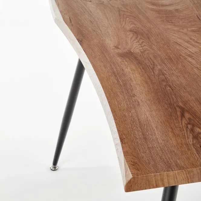 Stôl Larson 120x80 Mdf/Oceľ – Dub Naturalny/Čierna,9