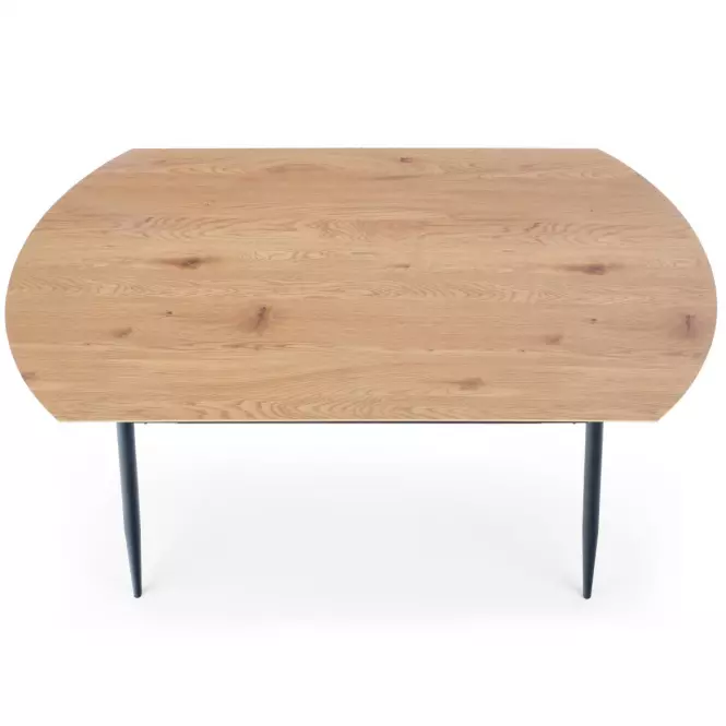 Stôl Jackson 160 Mdf/Rattan/Oceľ – Dub Zlatá/Čierna