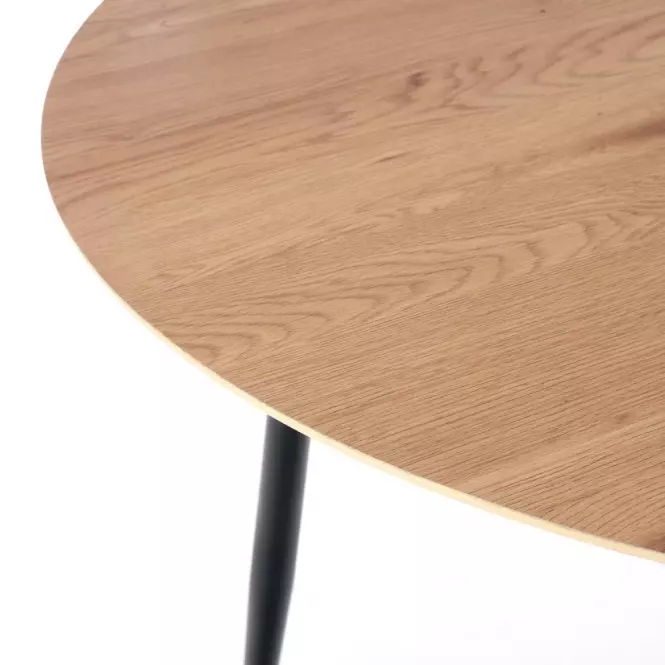 Stôl Jackson 160 Mdf/Rattan/Oceľ – Dub Zlatá/Čierna,6